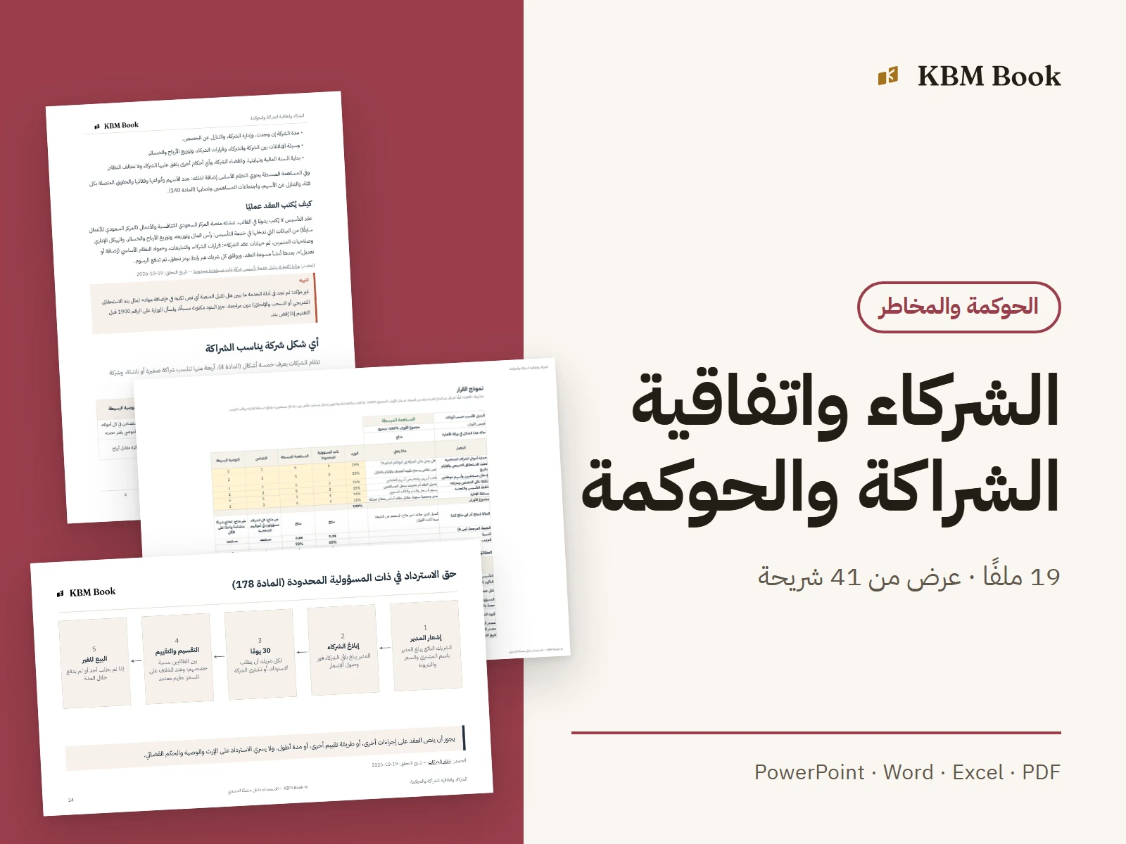 صورة منتج: الشركاء واتفاقية الشراكة والحوكمة